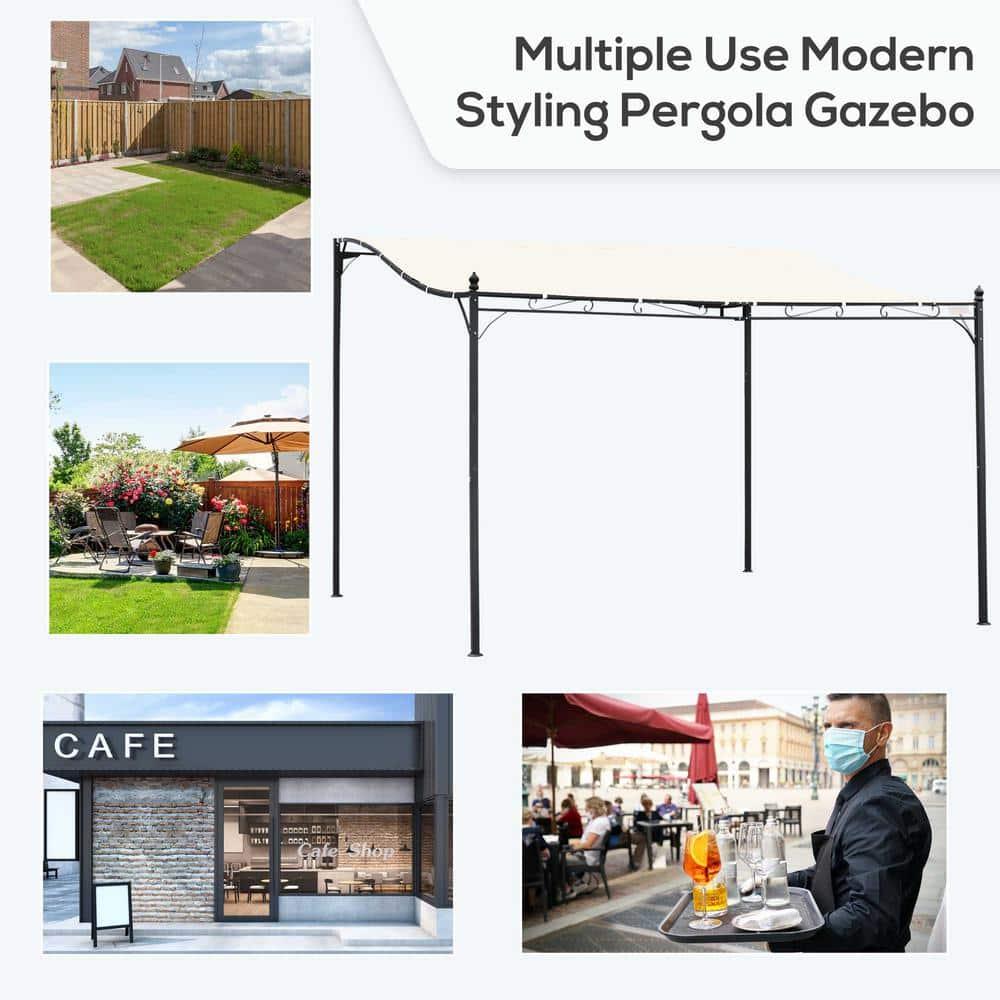 Outsunny 13 Ft.W x 10 Ft. D Canvas Pergola with Canopy