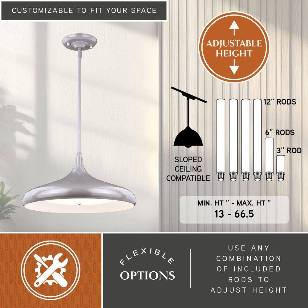 Bacio LED Taupe Motion Sensor Dome Pendant Light