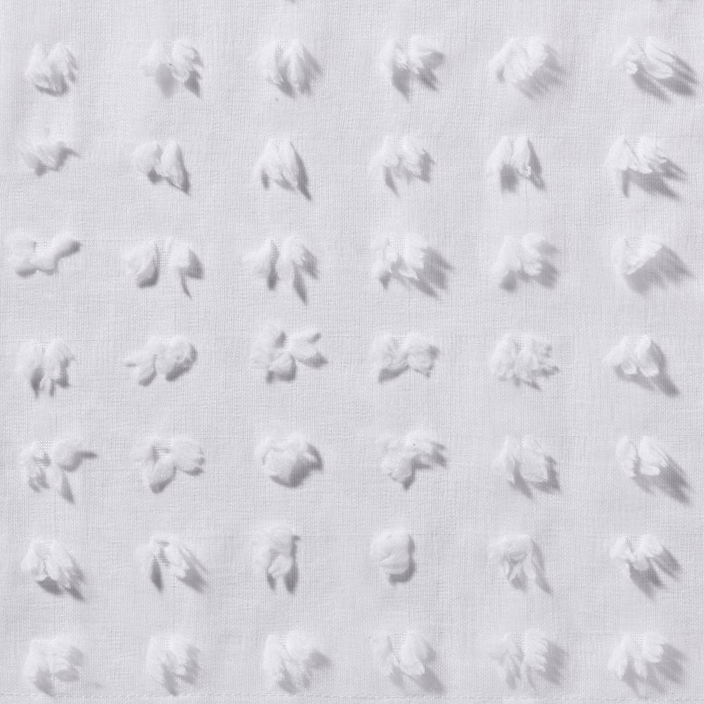 Amalgamated Textiles Exclusive Home Spirit Woven Pouf Applique Sheer Rod Pocket Curtain Panel Pair (Set of 2)