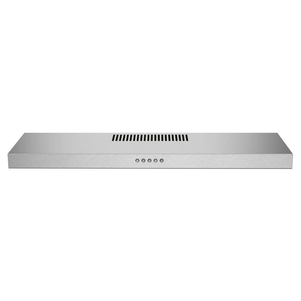 Streamline 30 In. T-3007-1-DL Savona Ductless Undermount 80 CFM Range Hood In Brushed Stainless Steel With Mesh Filters, Push Button Control, LED Light
