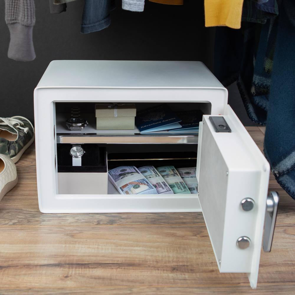 Stalwart Stalwart Biometric Safe - Lock Box with Fingerprint Scanner and Digital Key for Quick Access - Money Safe for Cash and Jewelry - Home Safes