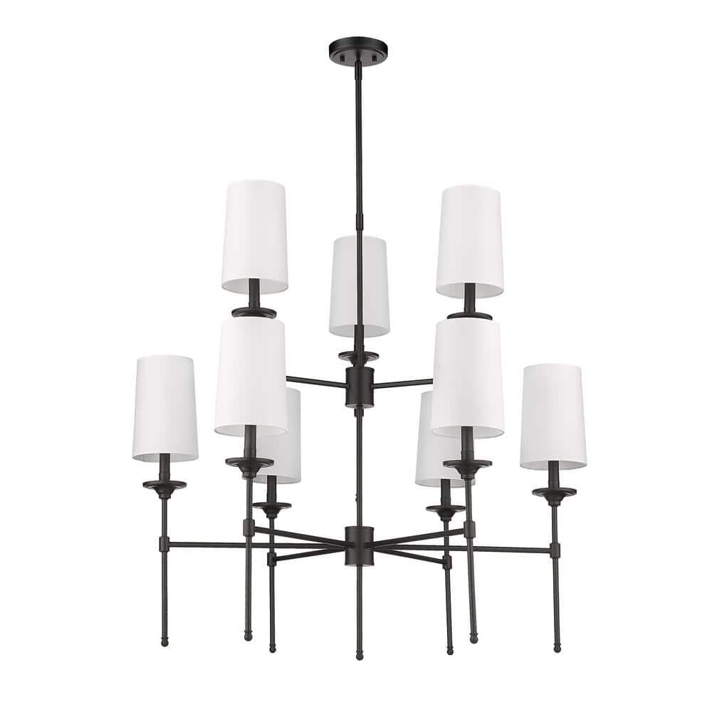 Hayse 9 - Light Dimmable Tiered Chandelier