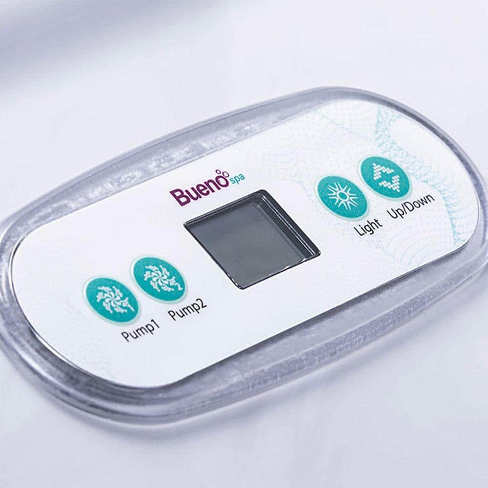 Buenospa New York 6 - Person 49 - Jet Acrylic Square Hot Tub with Ozonator and Cover in White