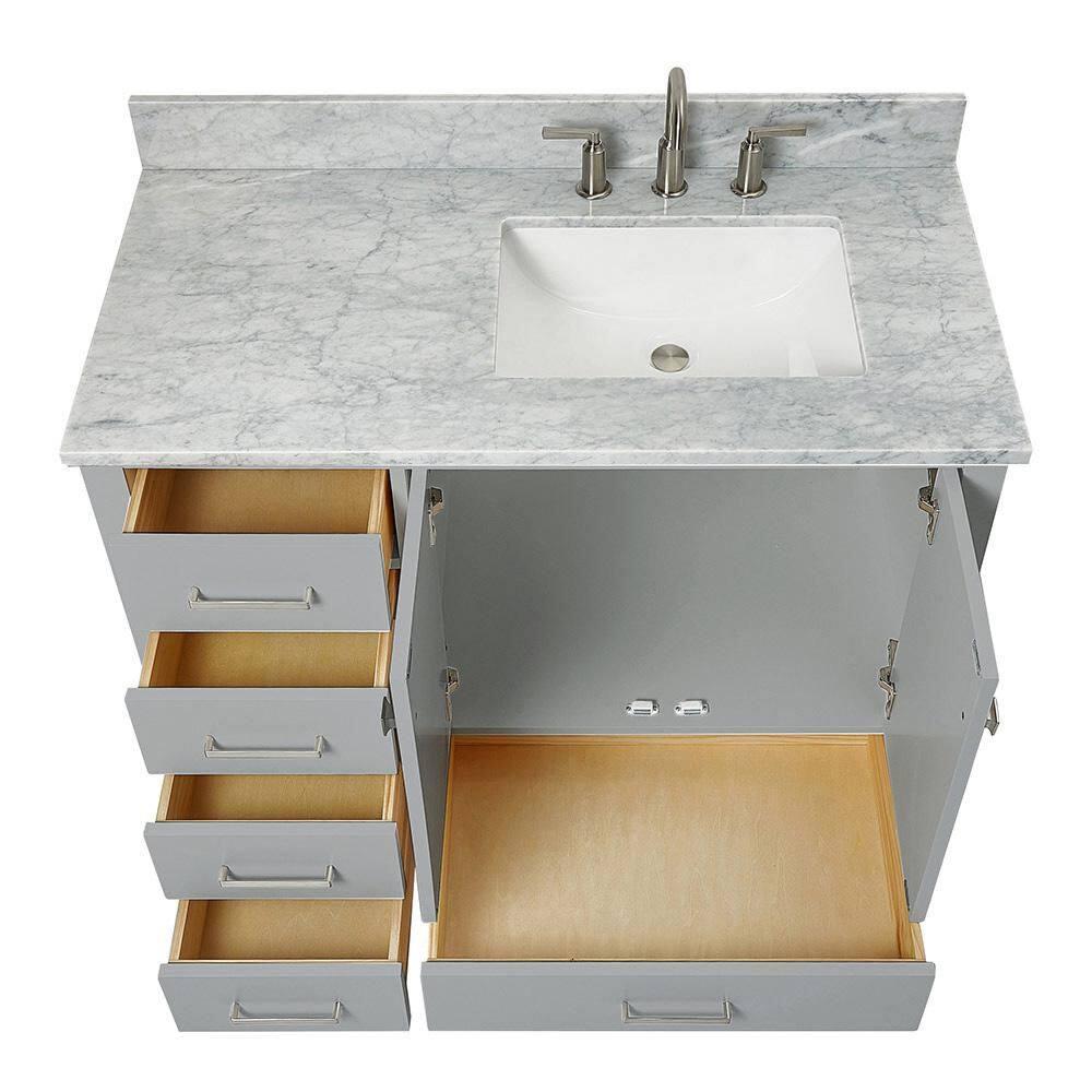 Ariel A043srcw2rvo Cambridge 43" Free Standing Single Basin Vanity Set - Grey