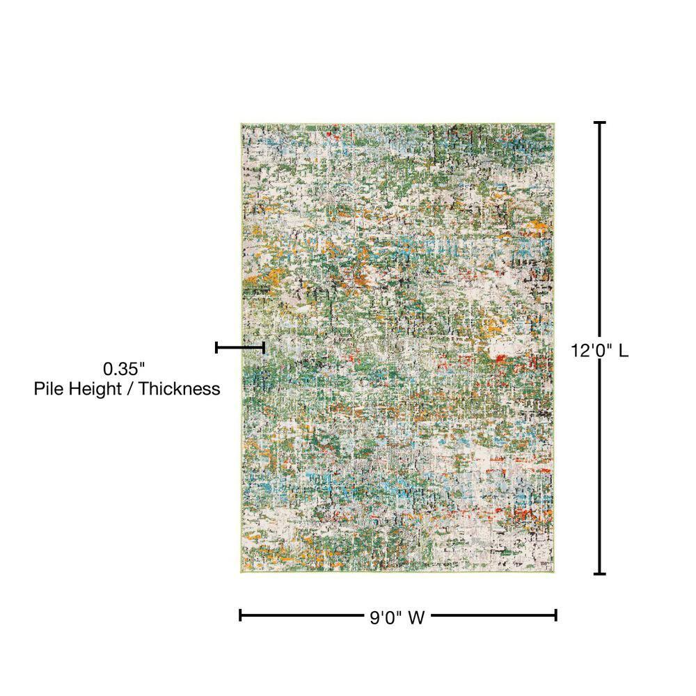 Madison MAD460 Power Loomed Indoor Area Rug - Green/Turquoise - 9'x12' - Safavieh