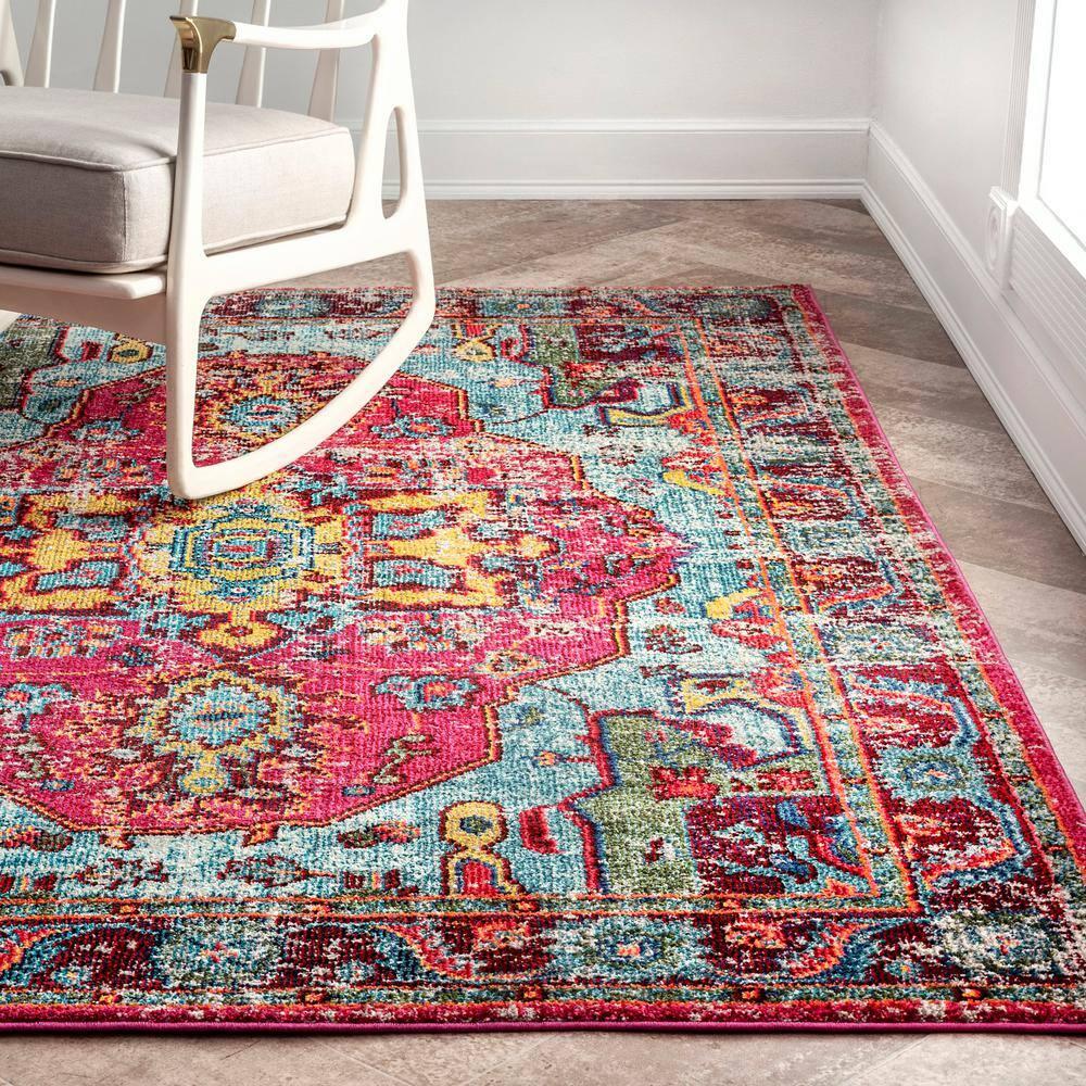 10'x14' Vintage Corbett Area Rug Silver - nuLOOM: Traditional Medallion, Low Pile, Machine Made, Indoor Use
