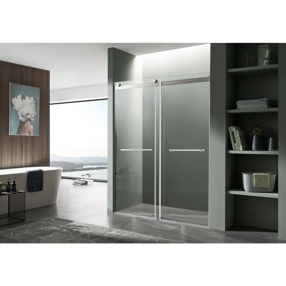 Kahn 60" W x 76" H Double Sliding Frameless Shower Door