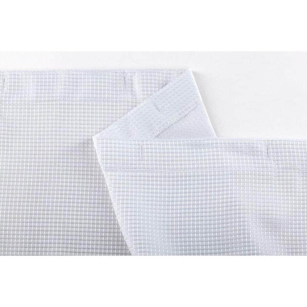 Dainty Home 3D Printed Ombre Textured Waffle Weave Shower Curtain - Black