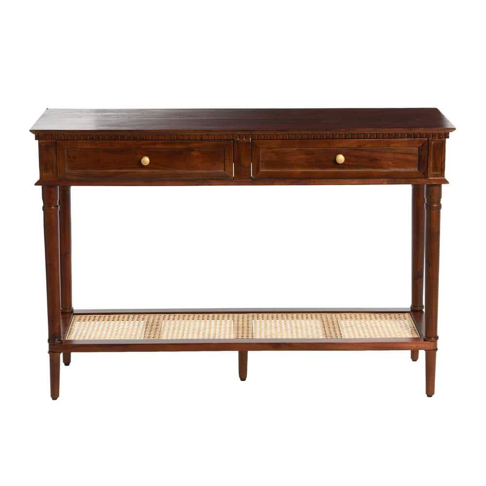 Storied Home Maxwelton Console Table Brown