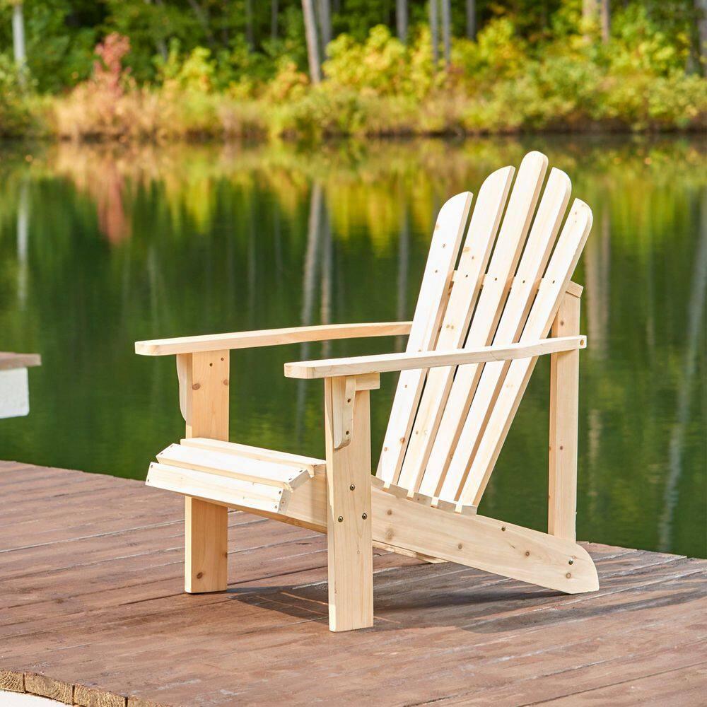 Shine Company Westport Cedarwood Indoor Outdoor Adirondack Chair, Natural