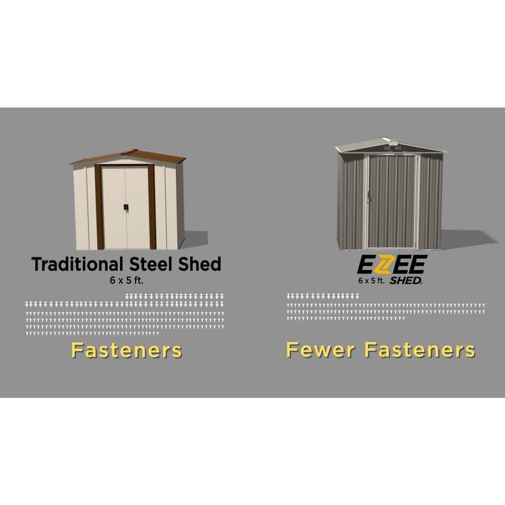 EZEE Shed 6 ft. W x 5 ft. D Metal Storage Shed