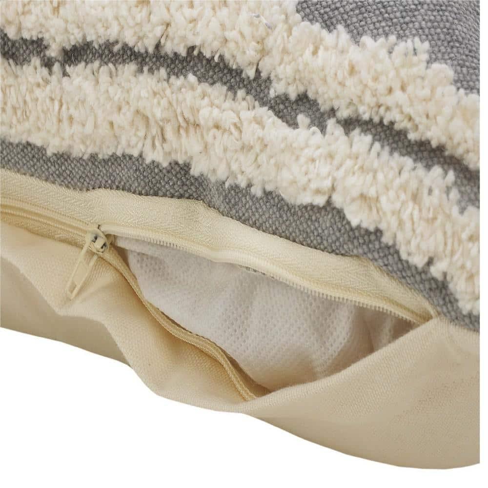 Rajani Home Dahlia Textured Cotton Throw Pillow