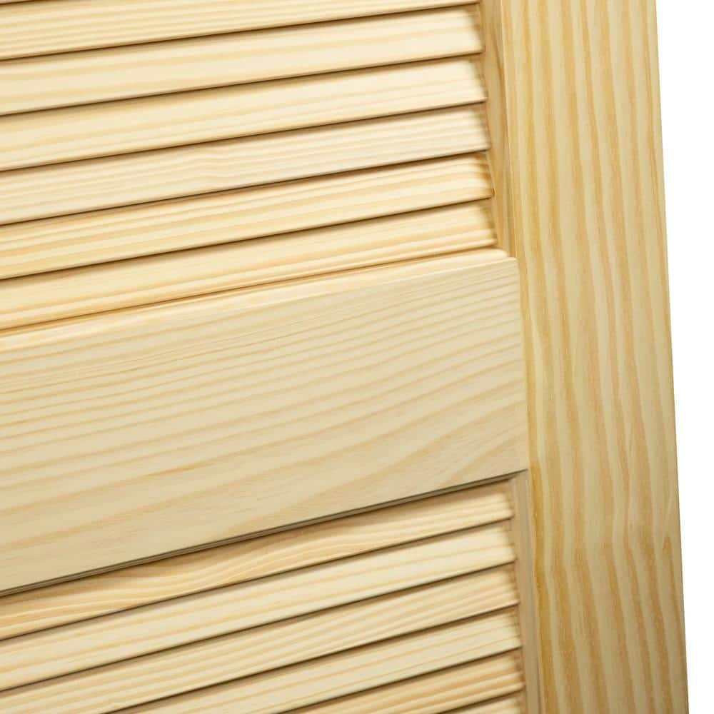 Kimberly Bay Louvered Solid Wood Unfinished Slab Standard Door