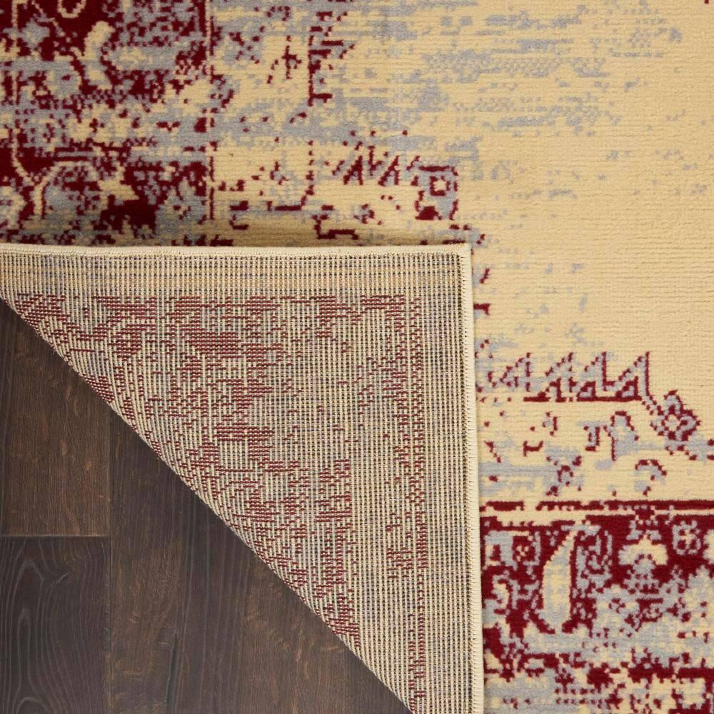 Nourison Grafix GRF14 Indoor Area Rug - Cream/Red 2'3" x 7'6"