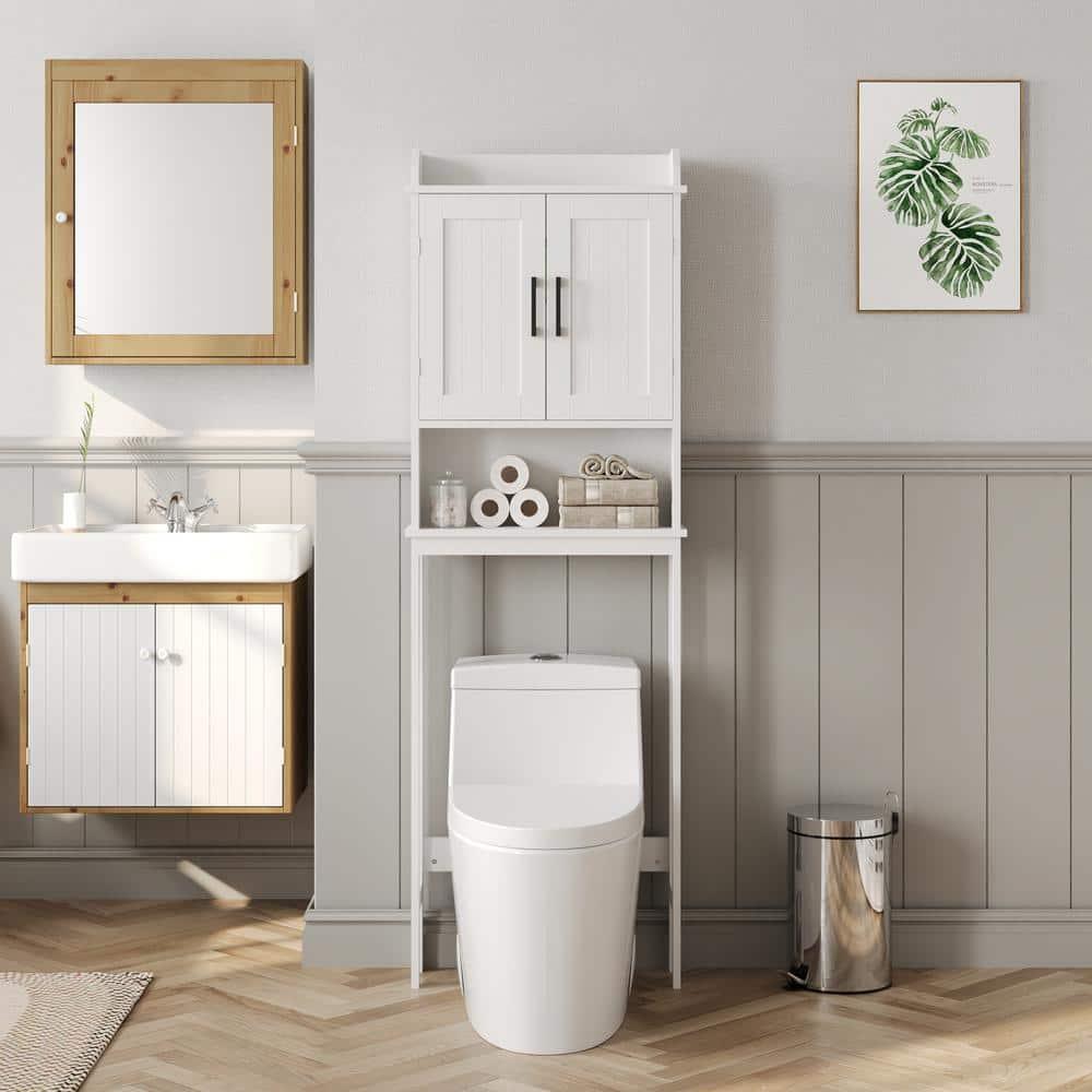 DeerValley Bathroom Freestanding Over the Toilet Storage Cabinet, White & Reviews | Wayfair