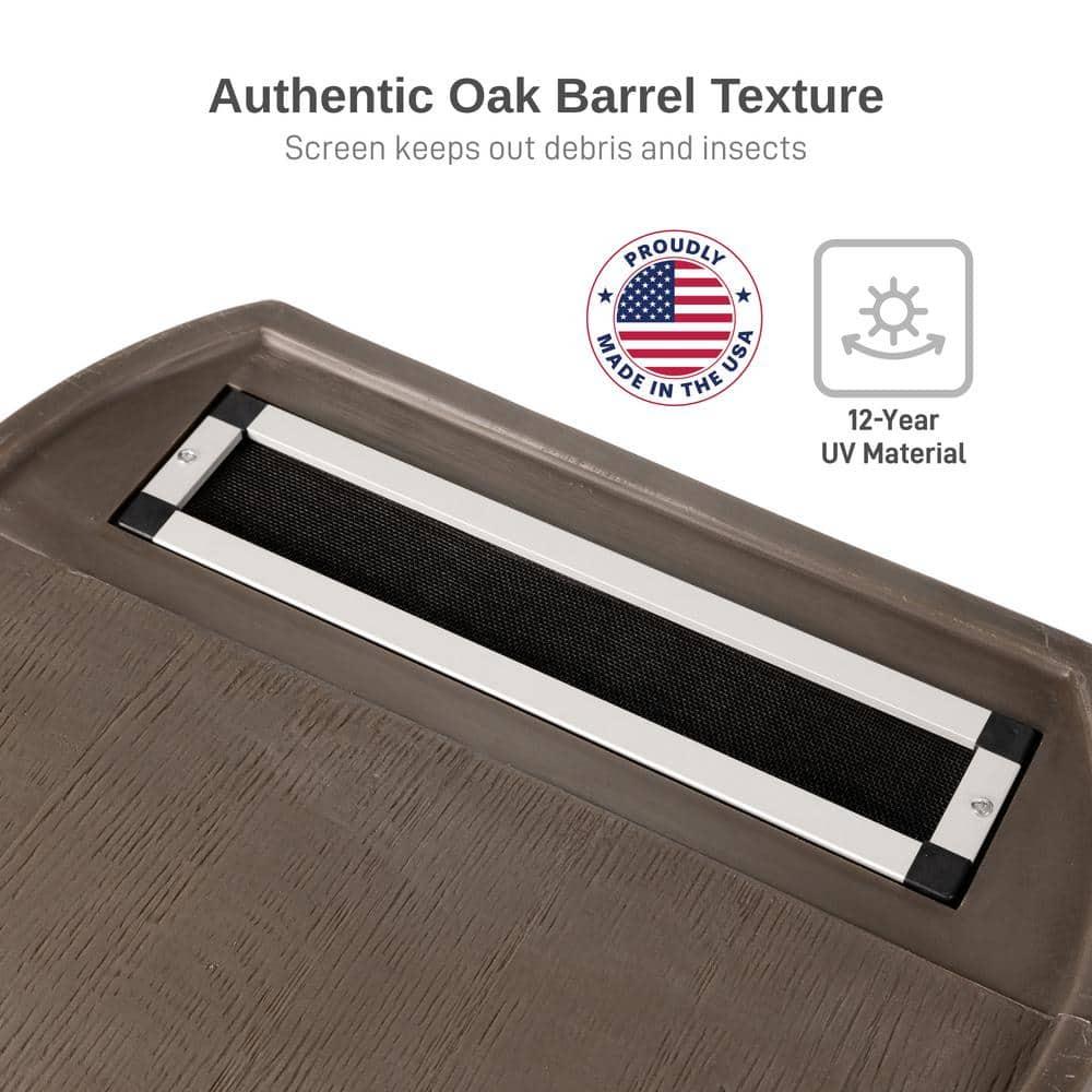 RTS Companies RTS Home Accents 50 Gallon Flat Back Rain Barrel
