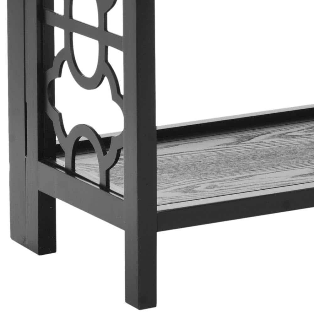 SAFAVIEH Natalie Geometric Rustic 3 Tier Low Bookcase (33.5 in. W x 13.4 in. D x 42.5 in. H)