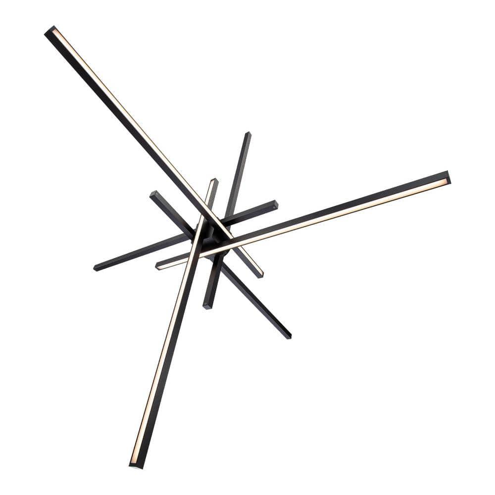 WAC Lighting Parallax 39" 3000K 1-Light LED Modern Aluminum Pendant in Black