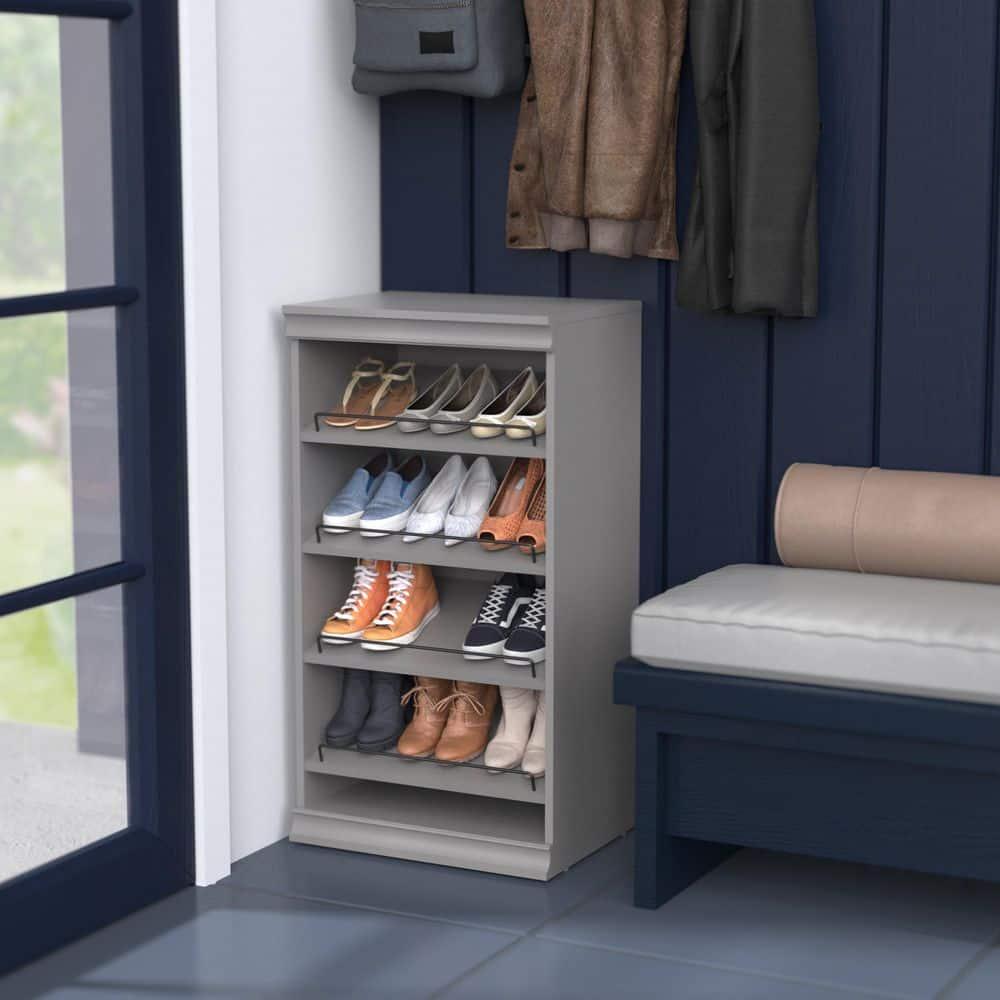 Modular Storage 21.38" W Shoe Shelf Unit with 4 Shelves