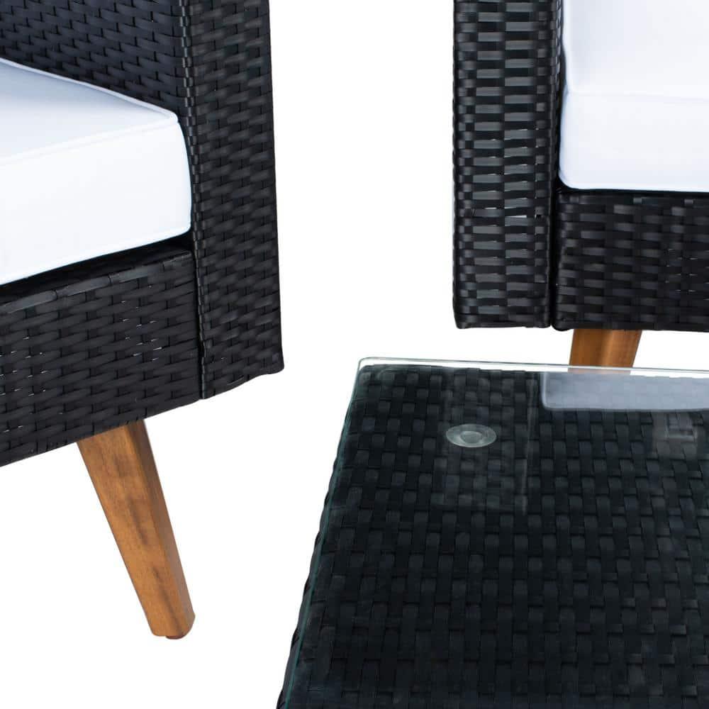 Presla 6 Pc Living Set - Indoor/Outdoor - PAT7715 - Black/White - Safavieh
