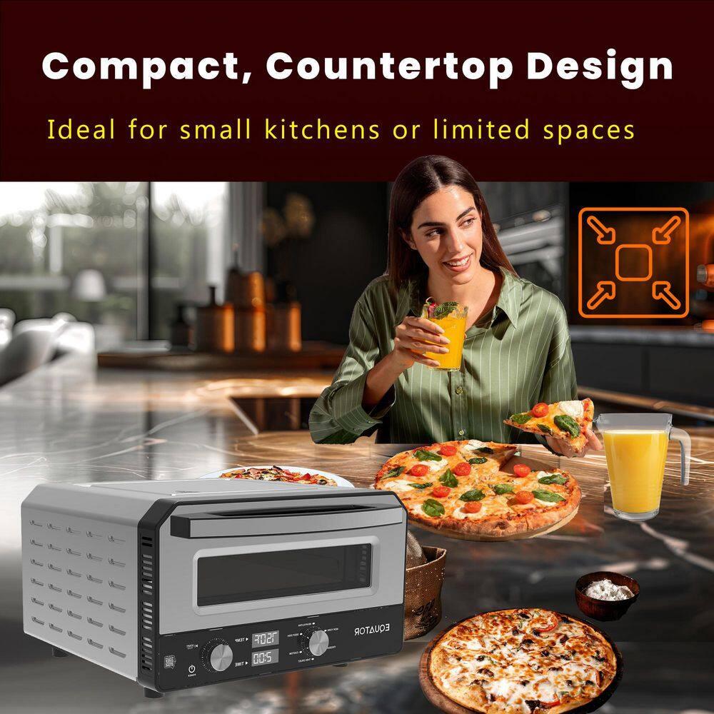 Equator Advanced Appliances Equator ELECTRIC PIZZA OVEN Multi Program w/ Baking Stone Countertop 0.5cf 110V | Wayfair