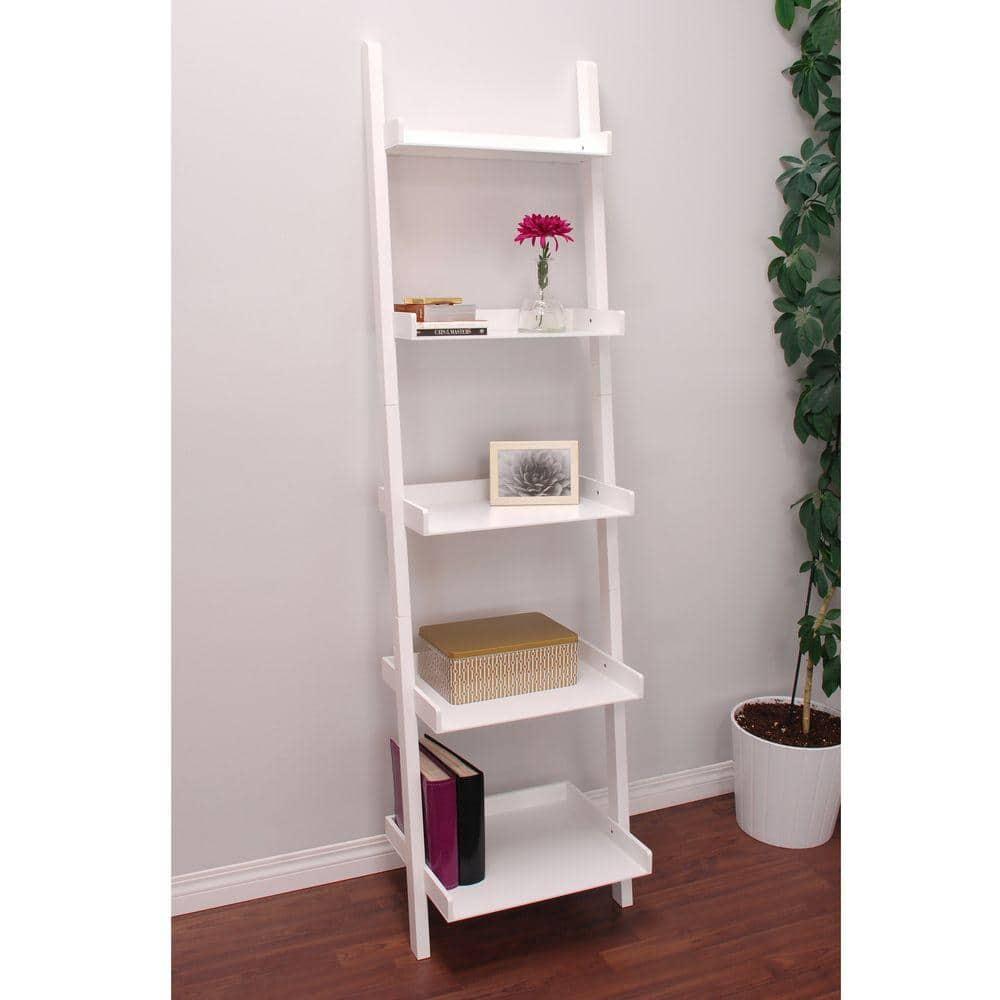 kieragrace KG Contemporary Estante Providence Hadfield Madera de Ingeniería Blanca