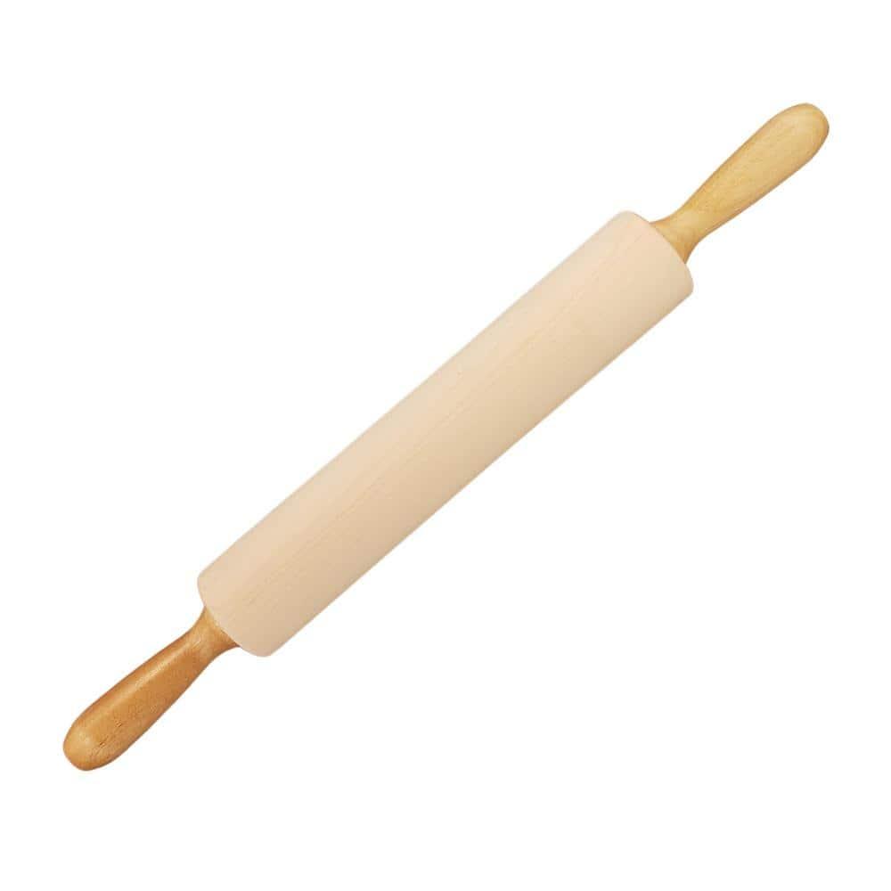 Frieling Classic Rolling Pin with handles, 12", Brown