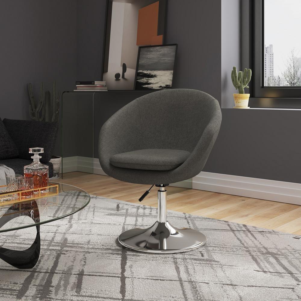 Ivy Bronx Sior Upholstered Swivel Barrel Chair