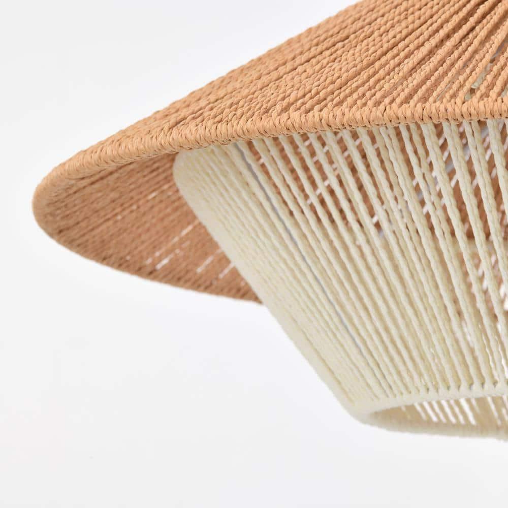 Hong Kong Best New Zhuyuan Lighting Co. Ems 1-Light Paper Rattan Pendant for Living/Dining Room, Kitchen, Bedroom