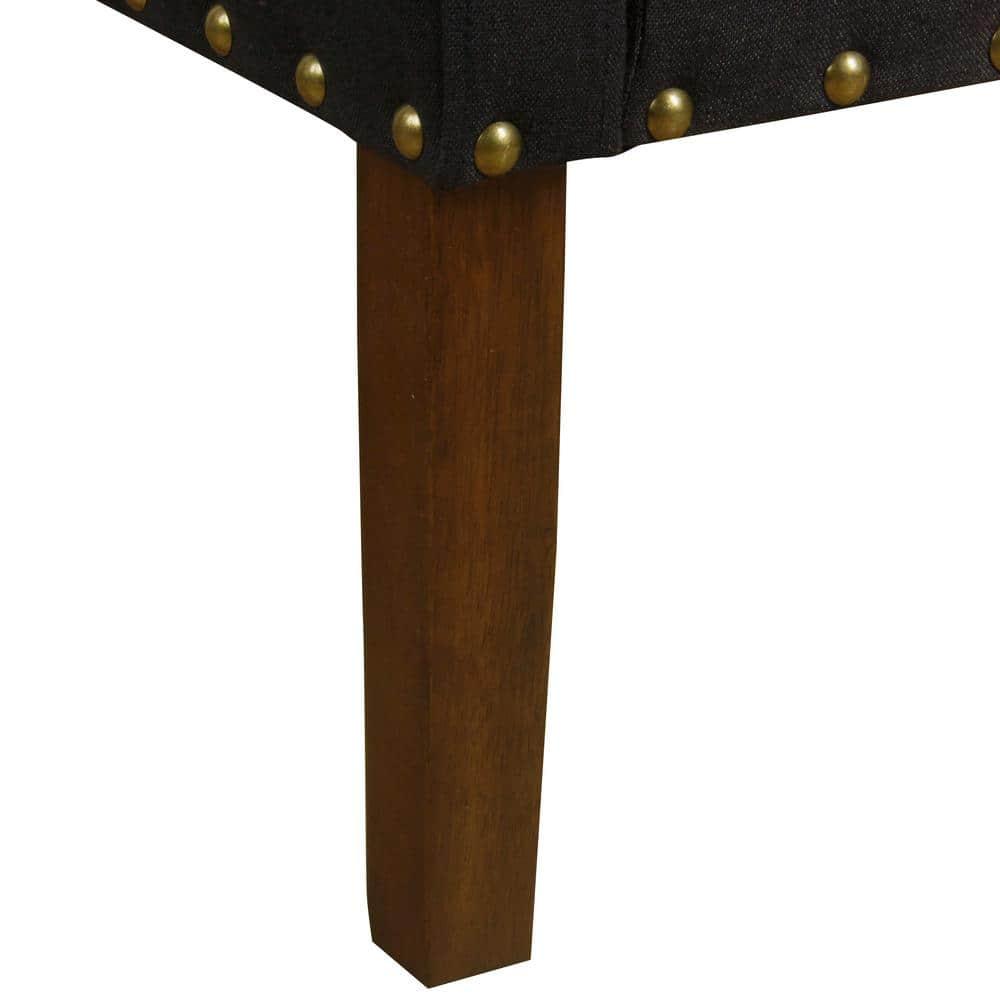 Modern Swoop Accent Chair with Nailhead Trim Navy - HomePop