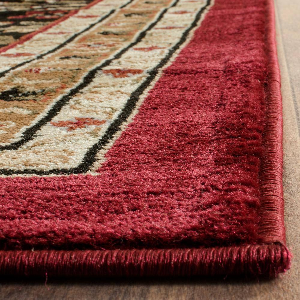 Lyndhurst LNH331 Power Loomed Area Rug - Red/Black - 8'x11' - Safavieh.