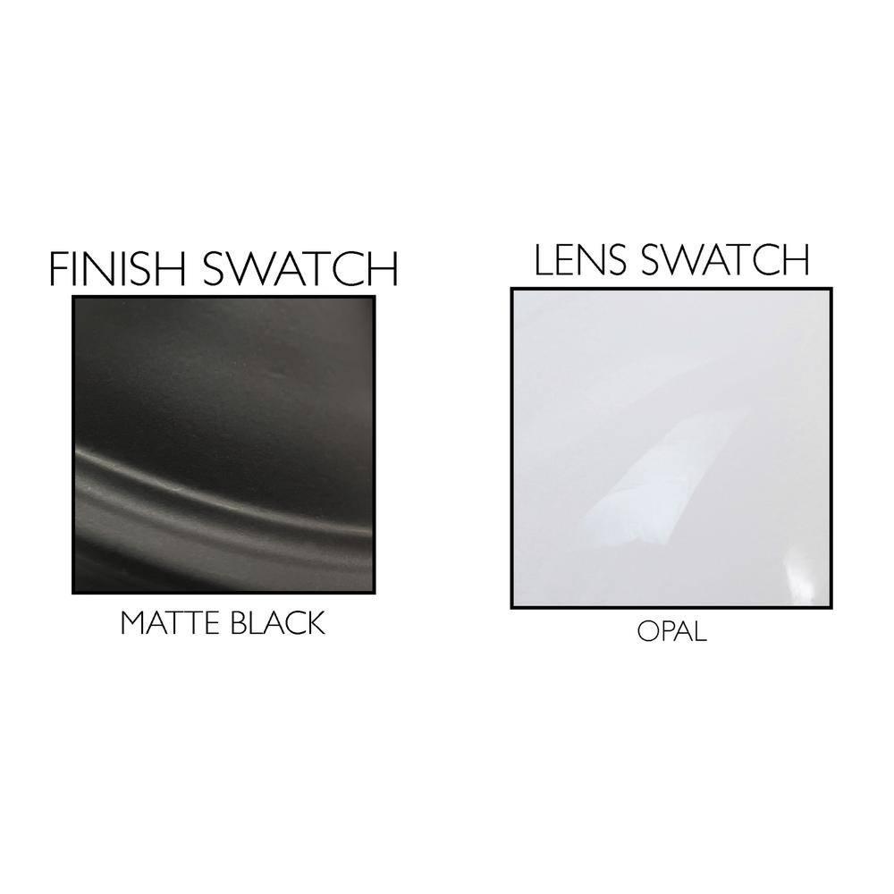 Davis 1-Light Indoor/Outdoor ADA Compliant Wall Light with White Opal Glass, Wet Rated for Porch, Patio, and Entryway – Design House, 588590-BLK