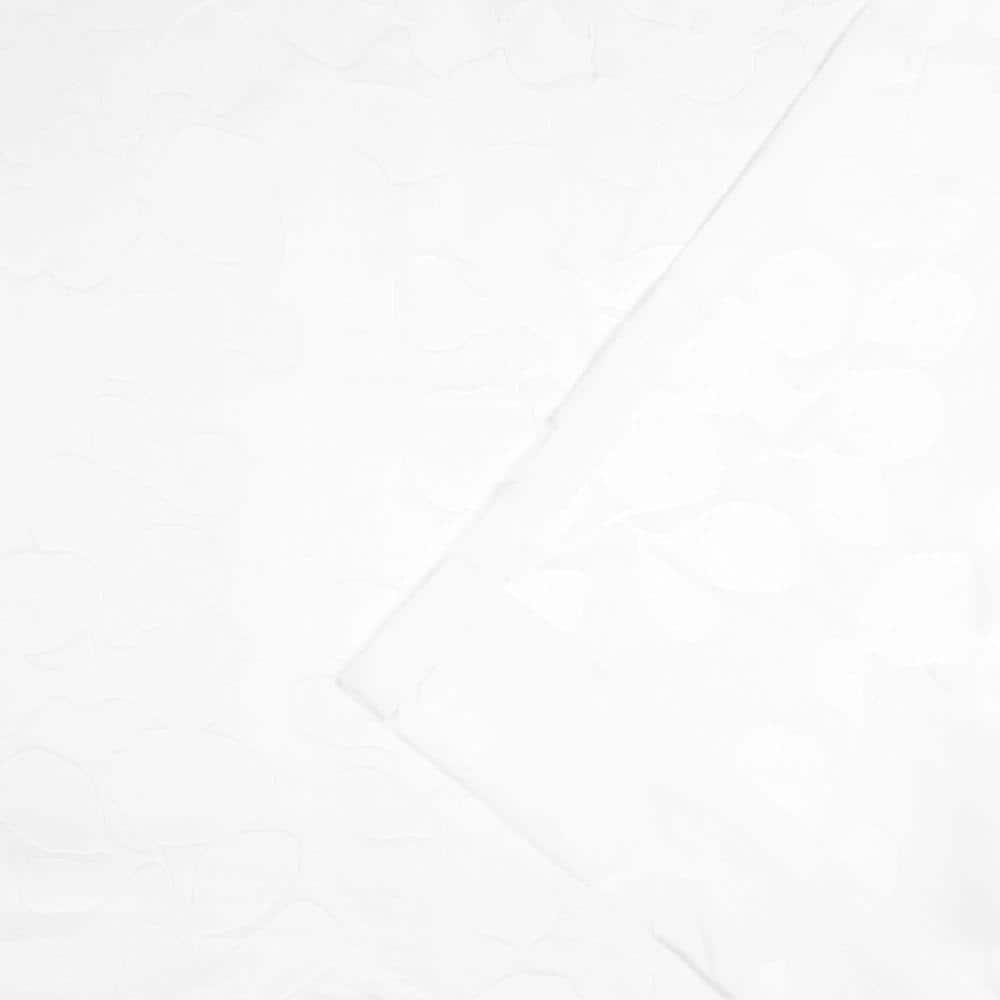 96"x54" Wilshire Back Tab Sheer Window Curtain Panels White - Exclusive Home: Polyester, Botanical Pattern, 2 Panels