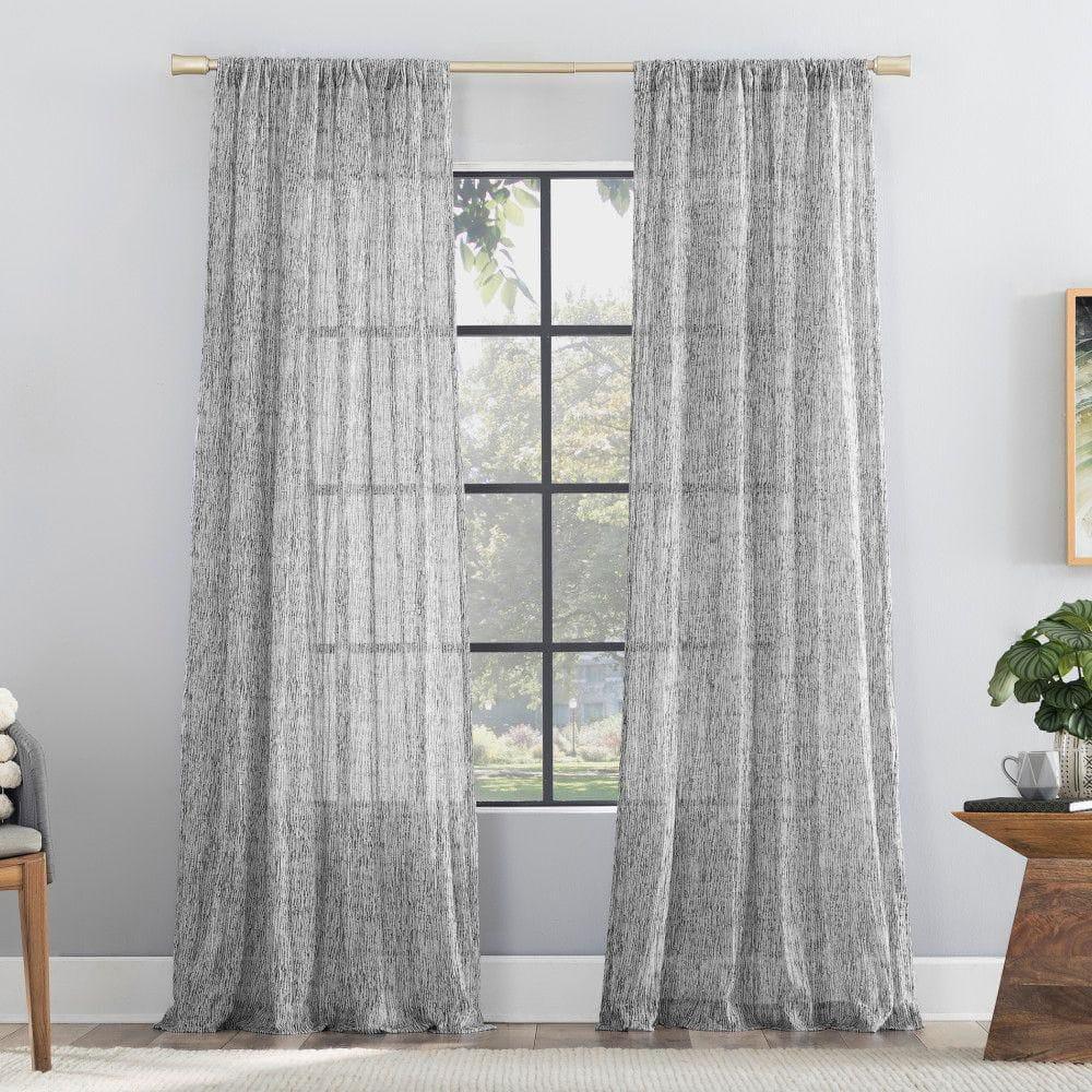 Scott Living Scott Living Tulin Watercolor Print Sheer Rod Pocket Curtain Panel
