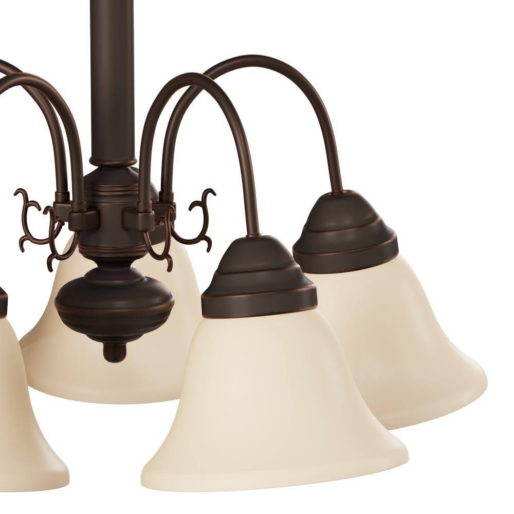 Nuvo 60-1251 - Ballerina  5 Light  24"  Chandelier  w/ Champagne Linen Washed Glass