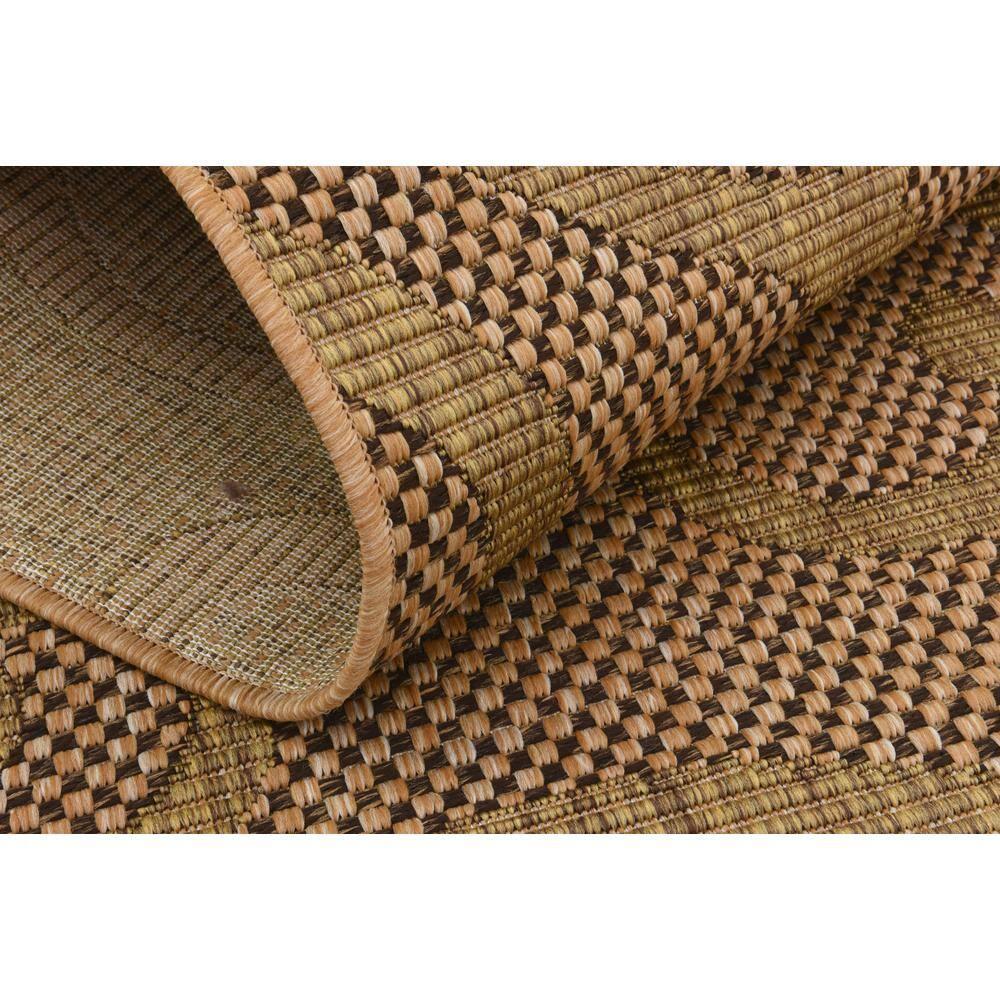 Unique Loom 5' 0 x 8' 0 Light Brown Outdoor Botanical Vine Area Rug