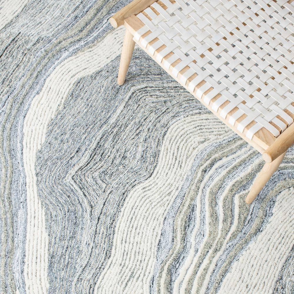 Fifth Avenue FTV121 Hand Tufted Indoor Area Rug - Grey/Ivory - 8'x10' - Safavieh