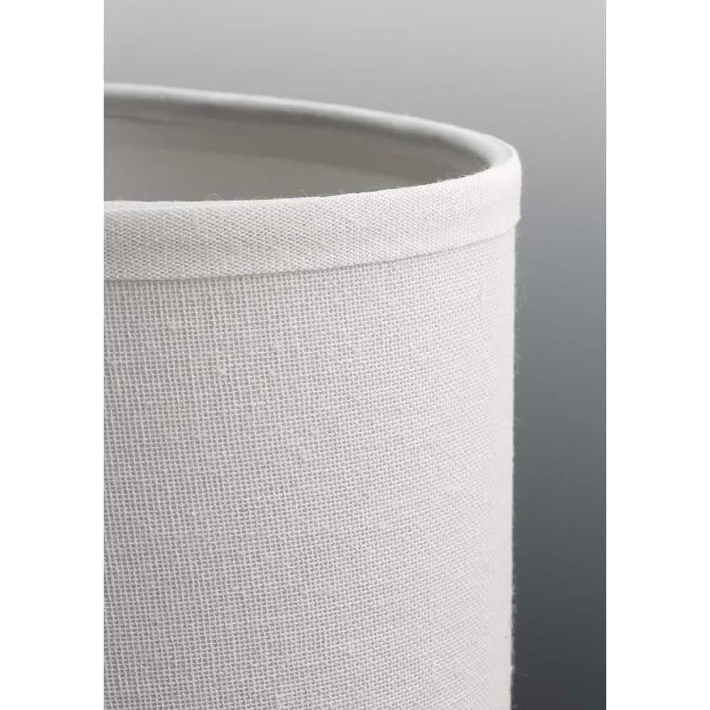 Progress Lighting, Inspire Collection, 1-Light Mini-Pendant, Brushed Nickel, Off-White Linen Fabric Shade