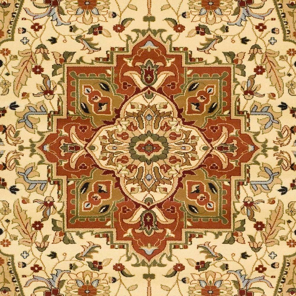 SAFAVIEH Lyndhurst Miranda Traditional Bordered Area Rug, Ivory/Rust, 7'9" x 9'9"