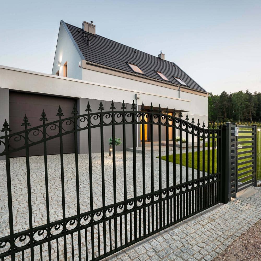 ALEKO Steel Single Swing Driveway Gate - LONDON Style