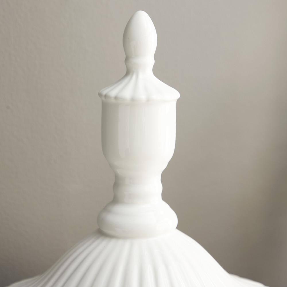 26" Modern Ceramic Urn Vase White - Olivia & May: Large Tabletop Decor, Novelty Design