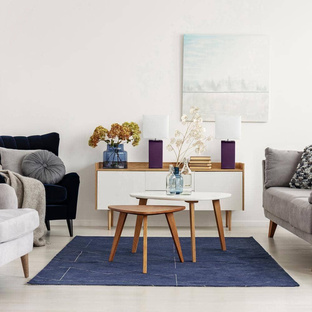 All the Rages 21" Base Table Lamp with White Rectangular Linen Shade