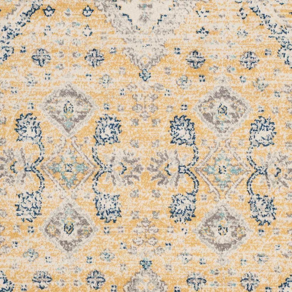 Evoke EVK224 Power Loomed Area Rug - Gold/Ivory - 5'3"x7'6" - Safavieh.