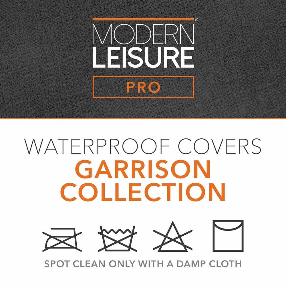 Modern Leisure Garrison Patio Ottoman Cover, Waterproof, 42"L x 22"W x 17"H, Granite Gray