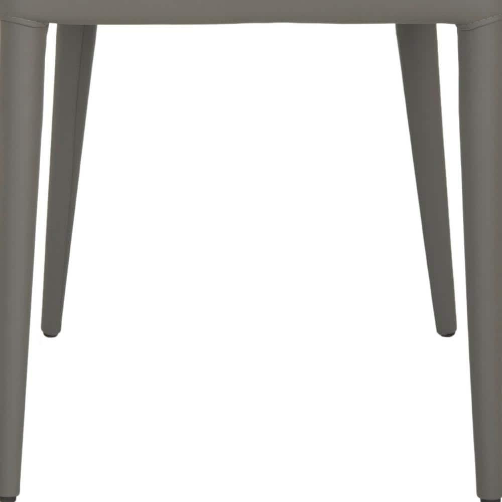 Summerset 19" H Leather Side Chair (Set of 2) - FOX2014 - Grey - Safavieh Couture