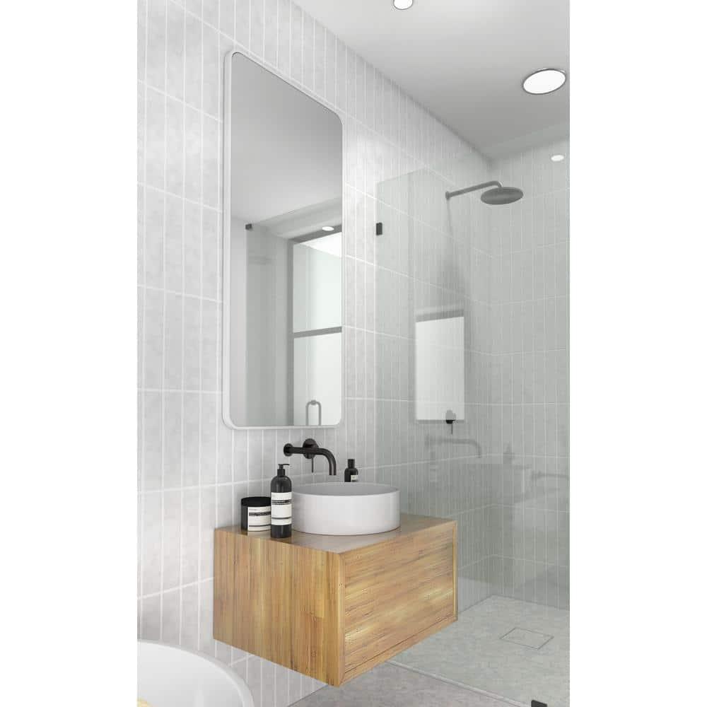 Trinity 22 in. x 48 in. Square Radius Mirror
