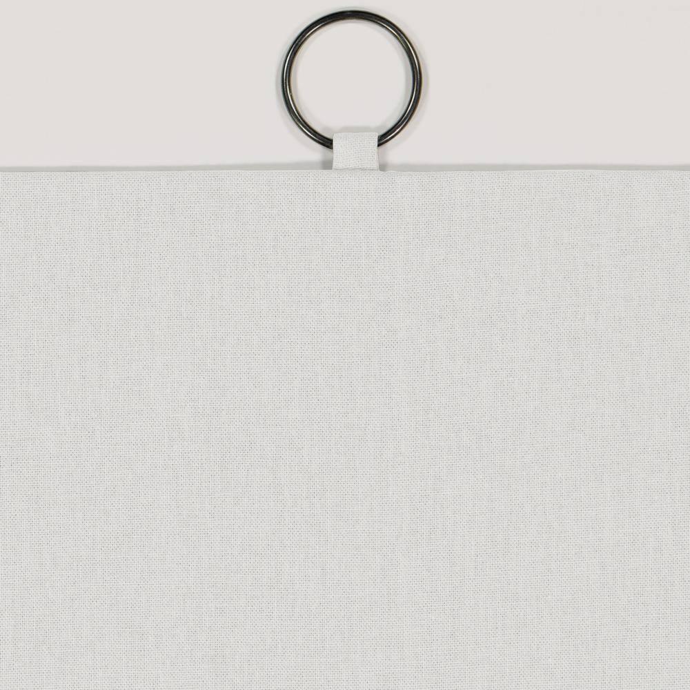 Mercantile Drop Cloth Light Filtering Ring Top Tab Farmhouse Curtain Panel with Valance White 63 Inches