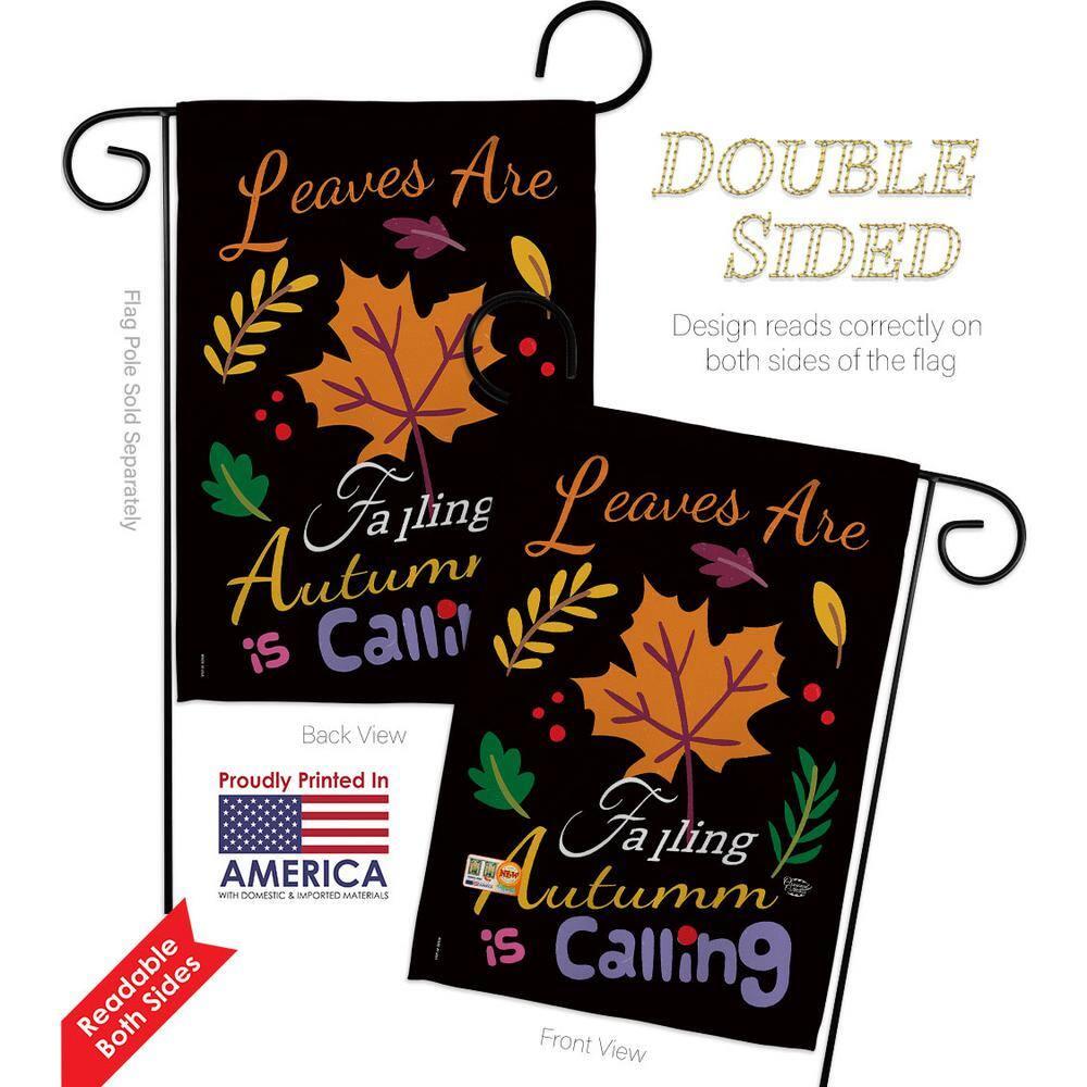 Ornament Collection 13 x 18.5 in. Leaves Are Falling Garden Flag with Fall Harvest & Autumn Double-Sided Decorative Vertical Flags House Decoration Banner Yard Gift