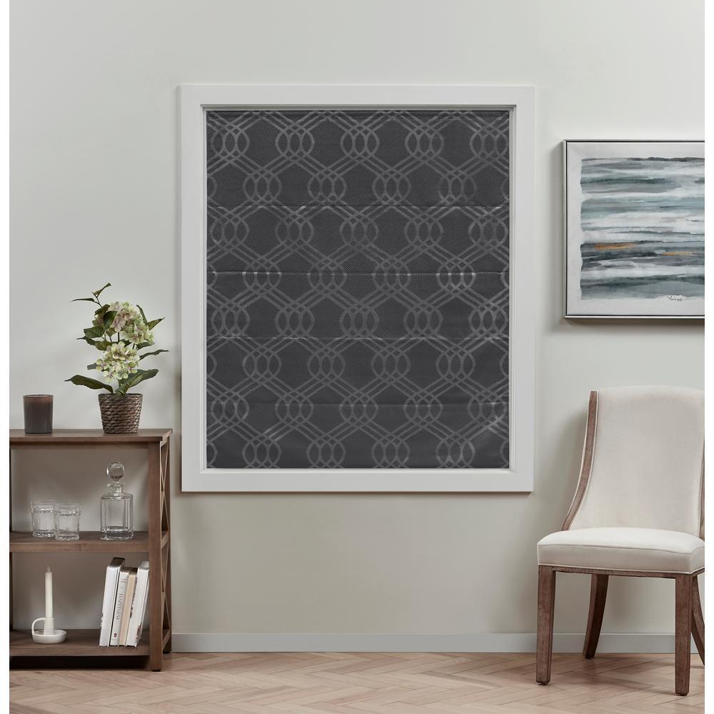 Amalgamated Textiles Exclusive Home Prague Trellis 100% Blackout Roman Shade