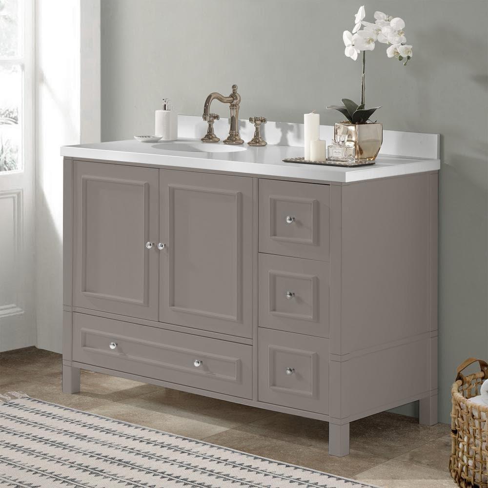 Alaterre Williamsburg 48 Inch Bathroom Vanity, Freestanding Cabinet Without Sink, Large Wood Vanity with Soft-Close Doors